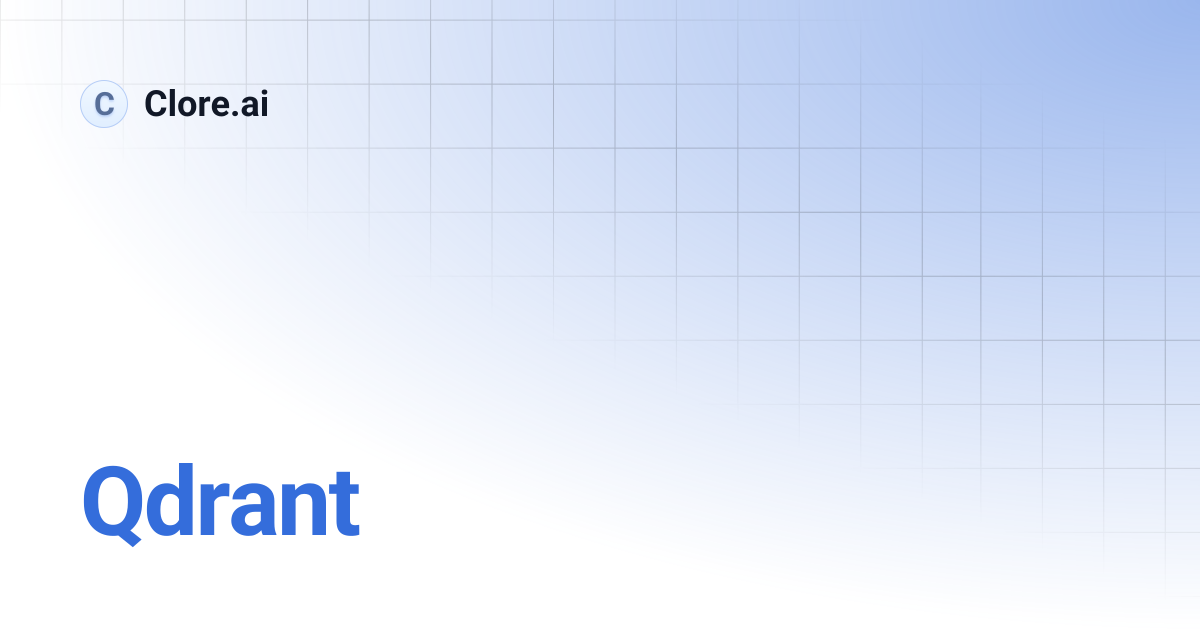 Qdrant | Guides | Clore.ai